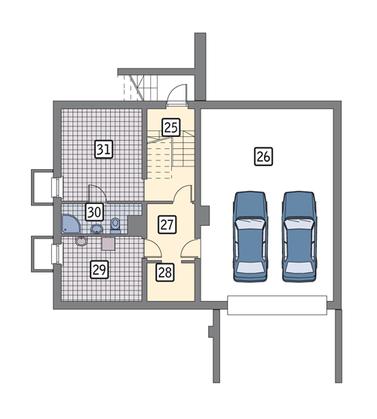 RZUT PIWNICY POW. 32,4 m²